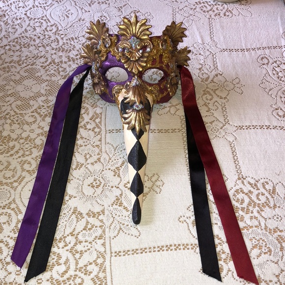 🎭 RARE Katherine’s Collection Mardi Gras Mask OS! - Picture 3 of 12